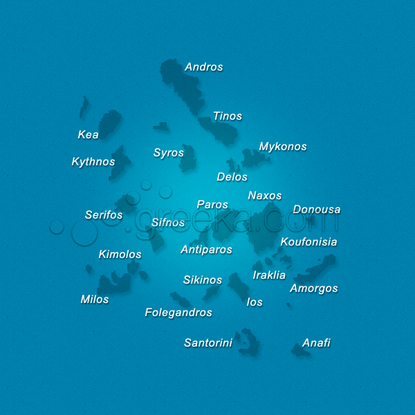 Cyclades islands Map